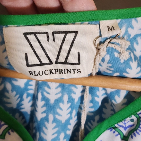 SZ Blickprints Blue and White Patterned Dress - Picture 6 of 9